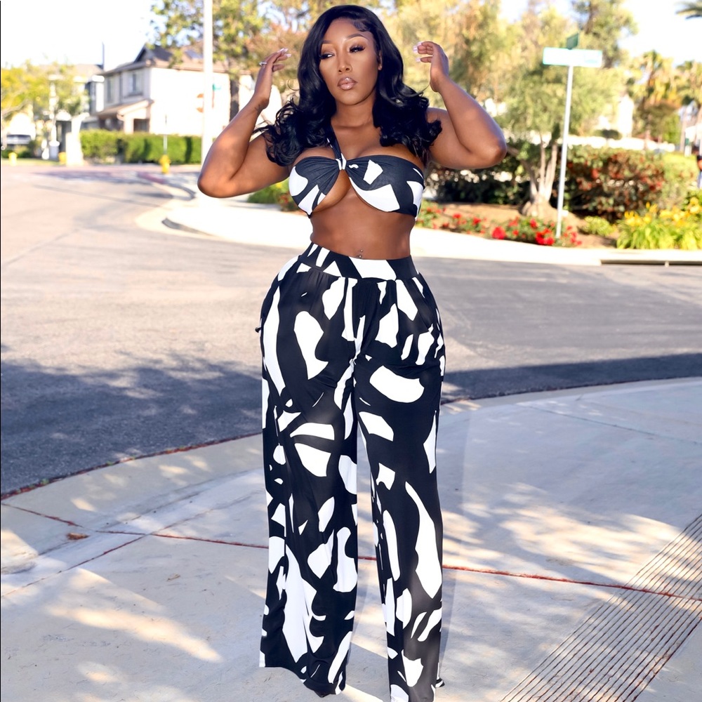 Palazzo Pants and Tube Top Set ✨ prices are cheaper on our site ✨